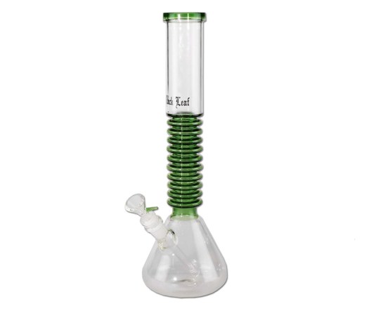 Black Leaf Flask Bong Rings – Glazen Bong Groen 39cm