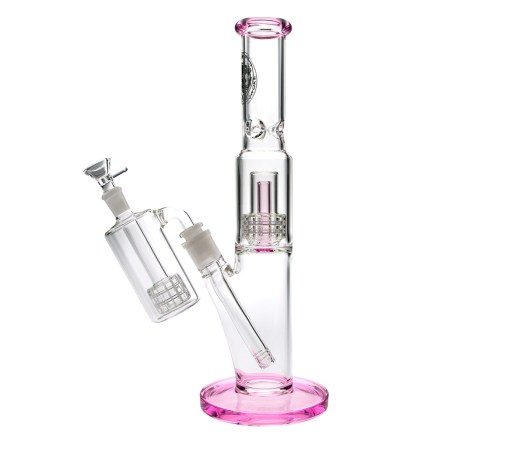 D-SMOKE Ascension Bong met Precooler – Pink | Ice Bong