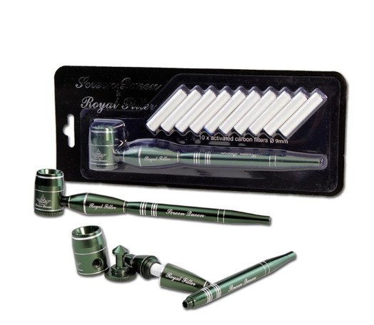 Screen Queen pijp met Royal Filter adapter - Groen - Waterpijp-bong.nl