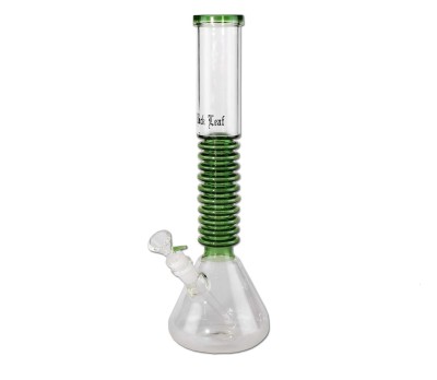 Black Leaf Flask Bong Rings - 39 cm - Green