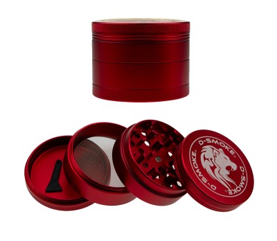 D-SMOKE Matrix Grinder 4-Parts 63 mm - Red