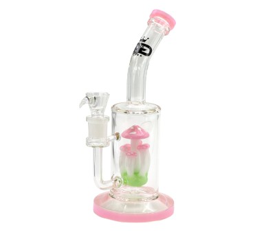 Grace Glass Pink Mushroom Perc Bong
