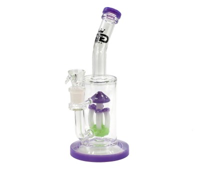 Grace Glass Purple Mushroom Perc Bong