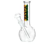 Rasta Flag Glass Bouncer Bong